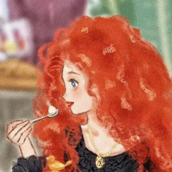 disinijiemei迪士尼公主八人闺蜜头像插画动漫闺蜜头像
