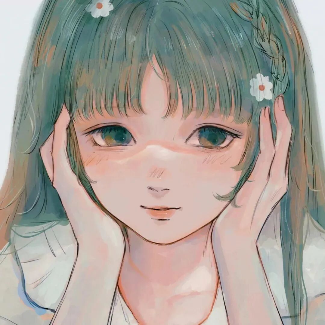 唯美手绘二人闺蜜头像动漫闺蜜头像