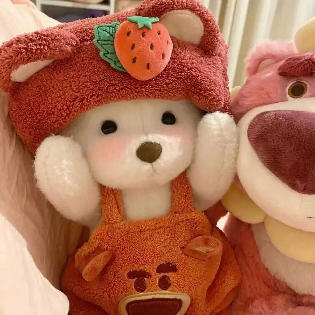 可爱草莓熊情侣头像