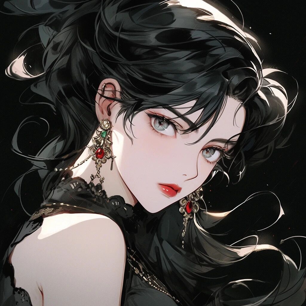 暗黑风酷酷动漫头像女