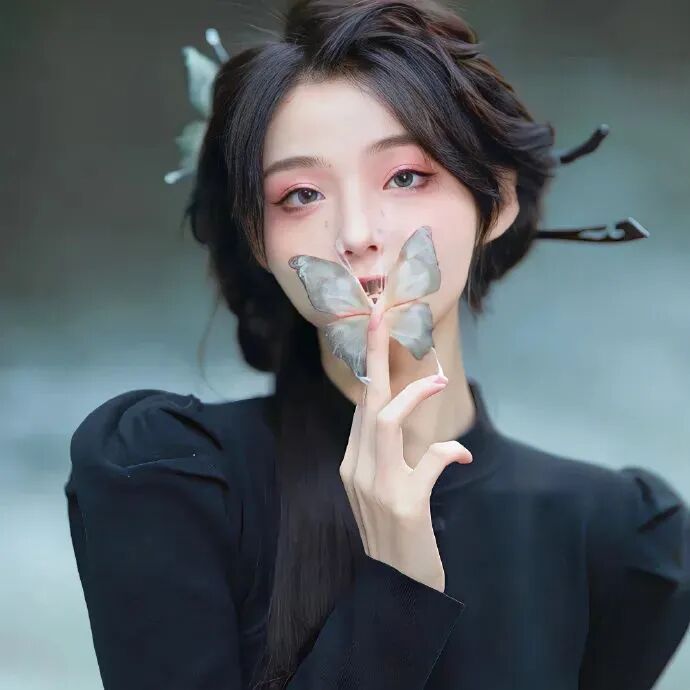 古风蝴蝶二人闺蜜头像真人闺蜜头像