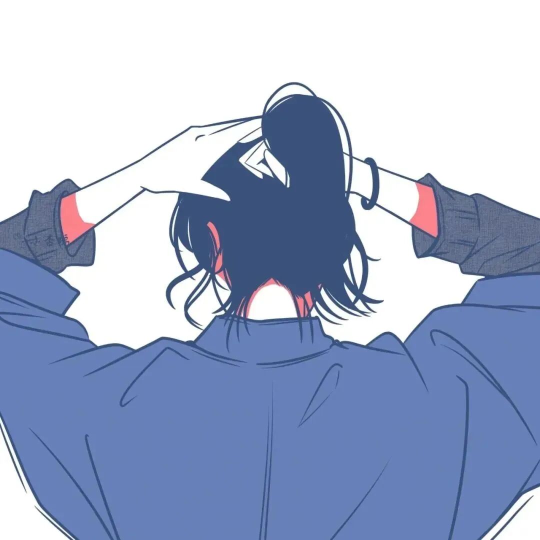 手绘四人闺蜜头像动漫闺蜜头像