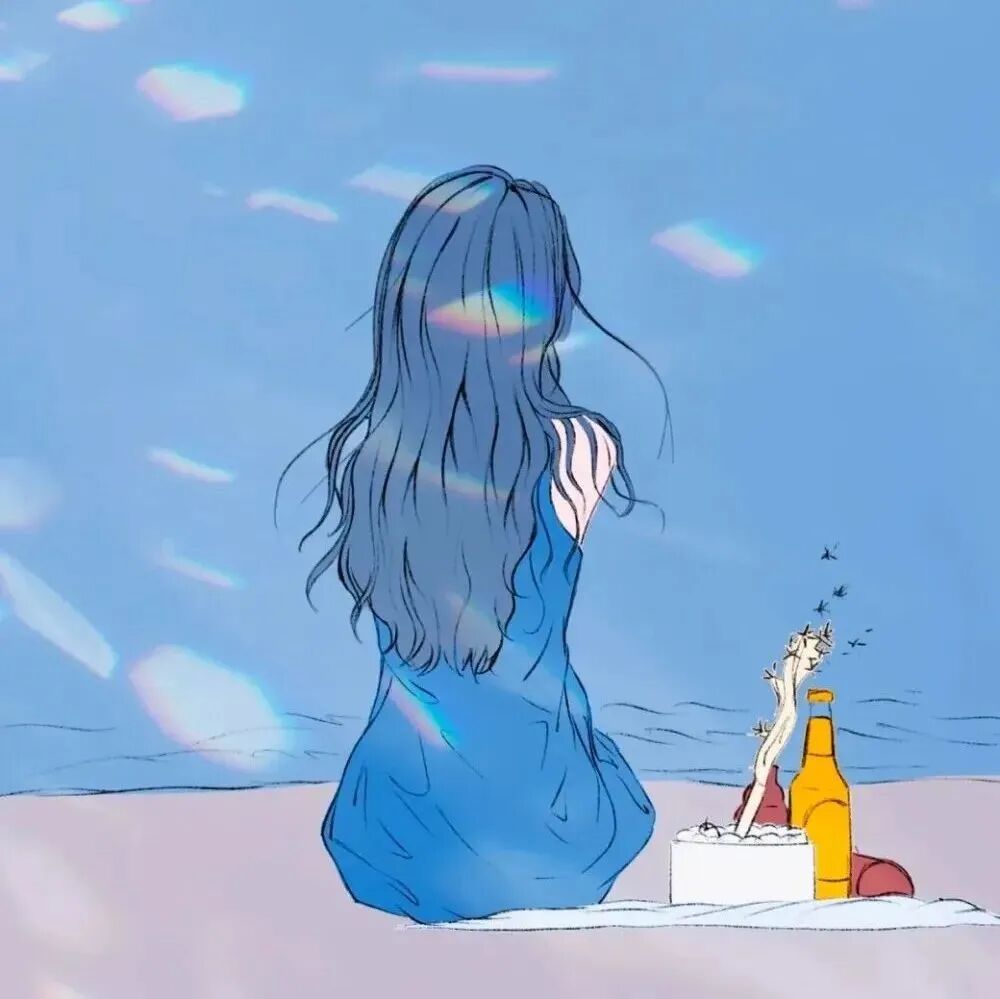 动漫头像  动漫女 动漫女头 背影