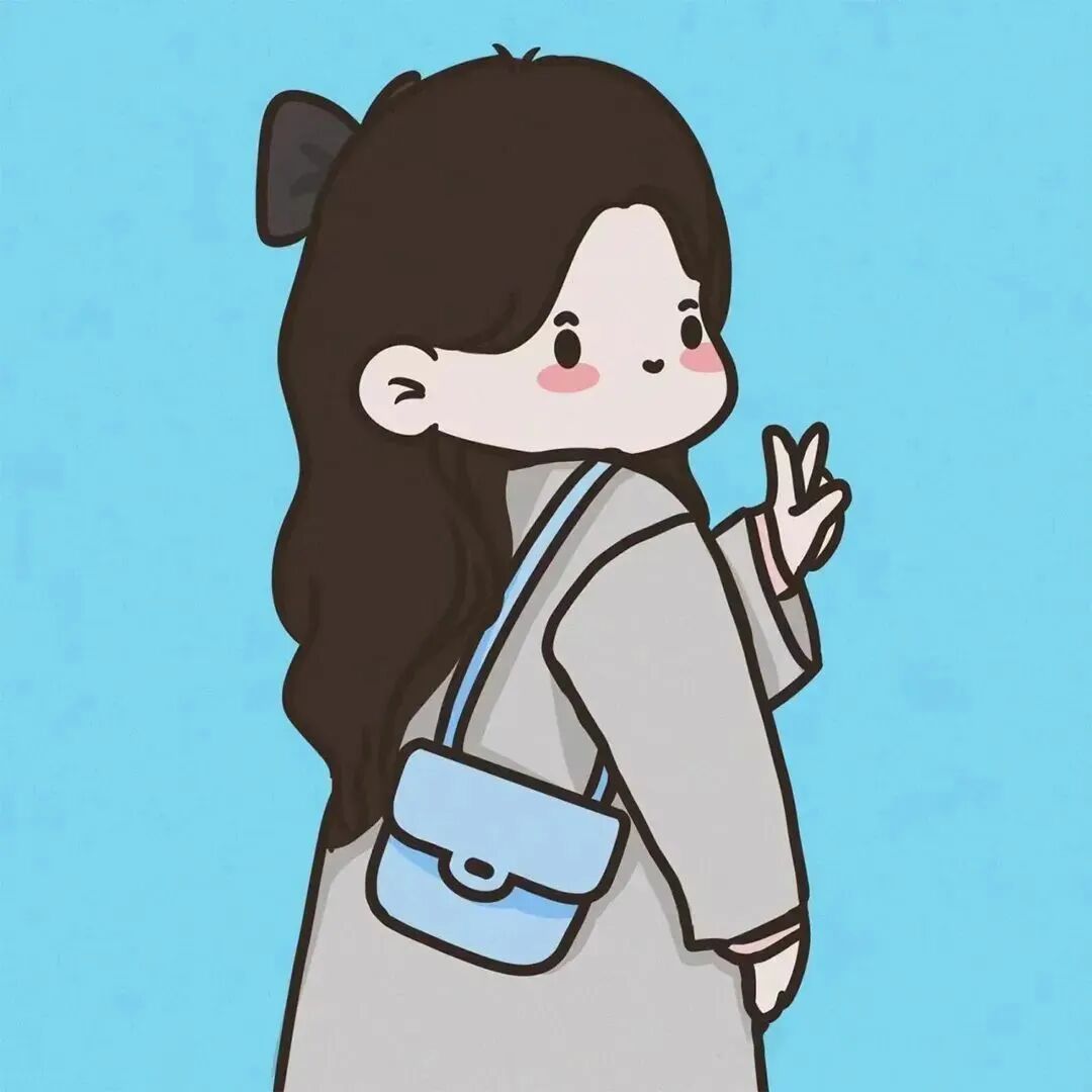 可爱手绘二人闺蜜头像动漫闺蜜头像