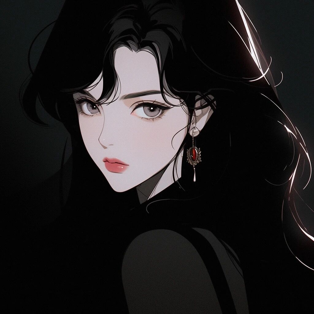 暗黑风酷酷动漫头像女