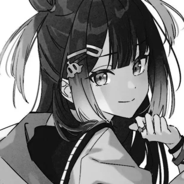 学院风黑白动漫头像女