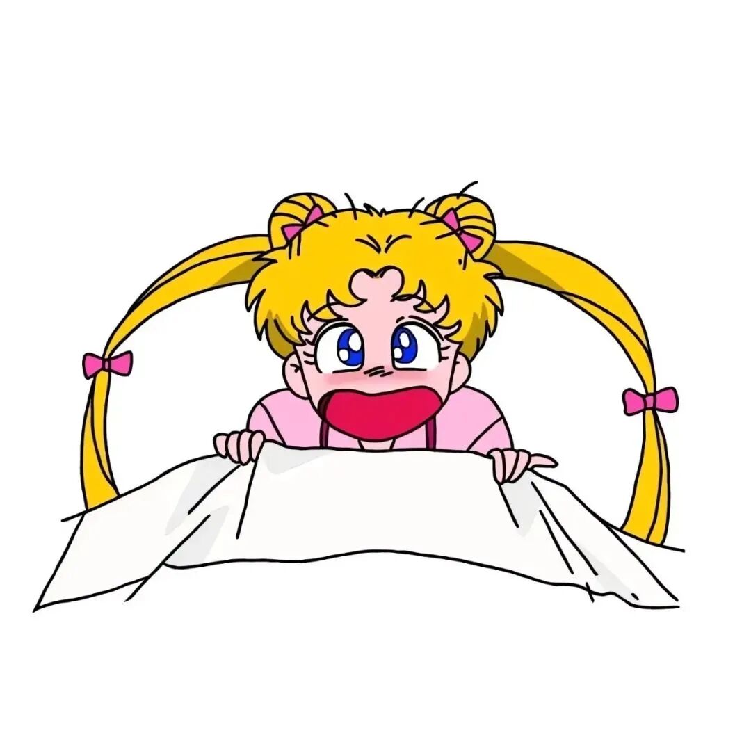 可爱白底手绘六人闺蜜头像动漫闺蜜头像美少女战士头像