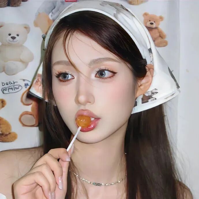 甜妹棒棒糖女生头像