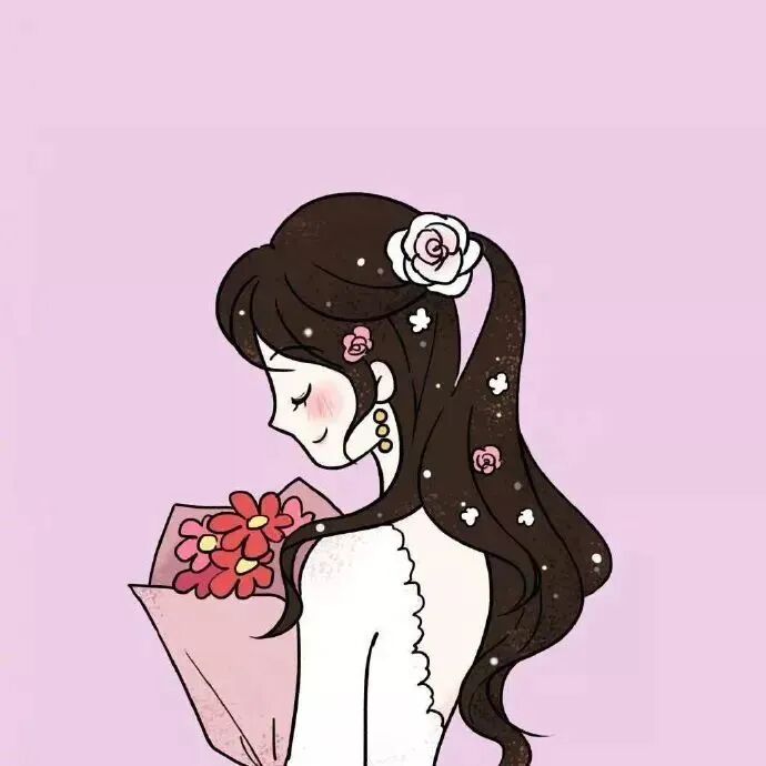鲜花五人闺蜜头像手绘动漫闺蜜头像