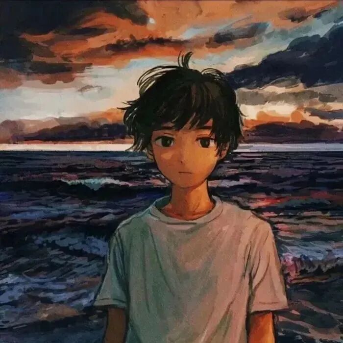 孤独感动漫头像男