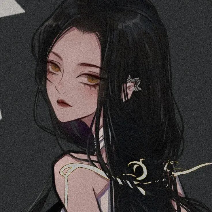 暗黑手绘动漫头像女