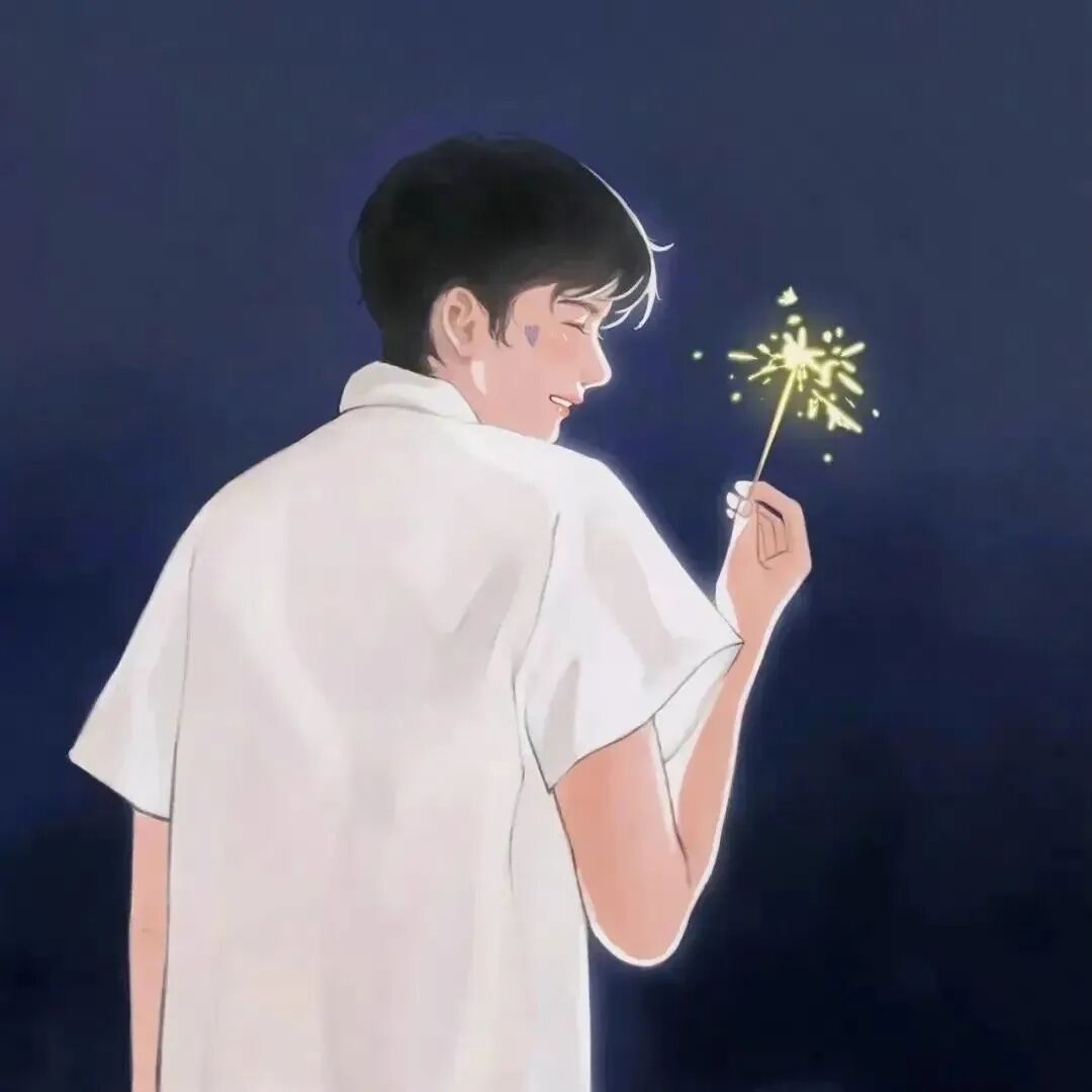 烟花动漫情侣头像