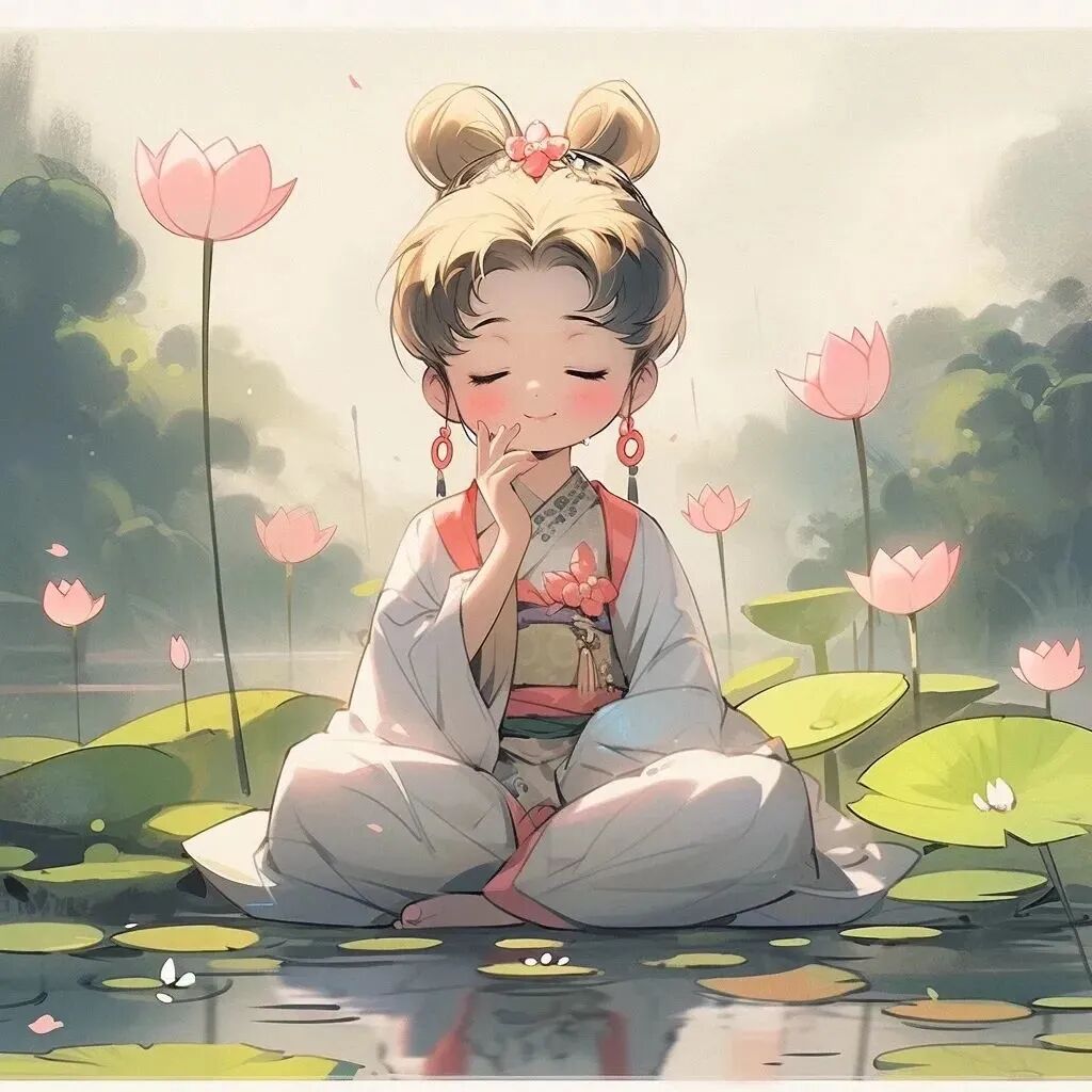 佛系莲花四人闺蜜头像动漫闺蜜头像