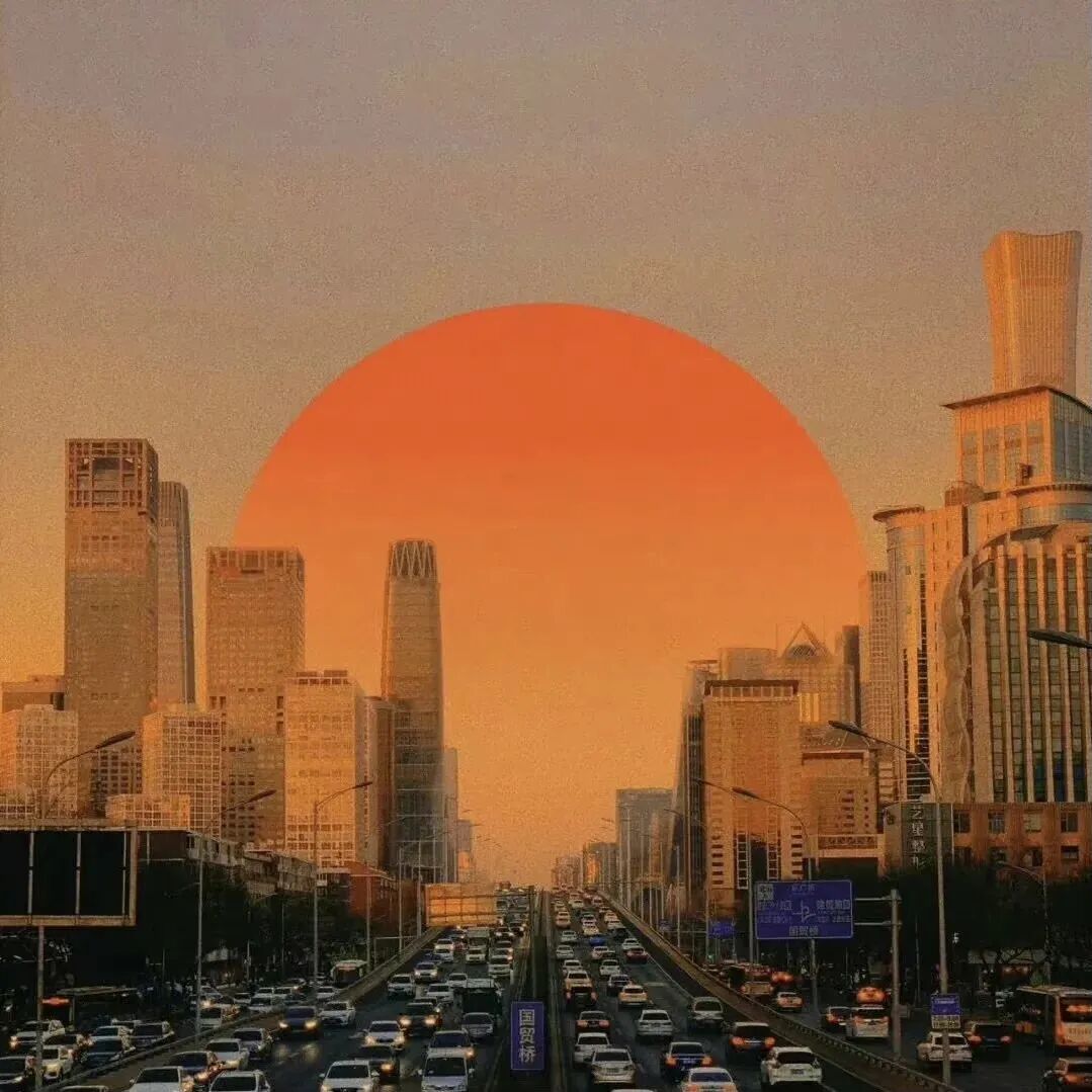 日落意境背景图