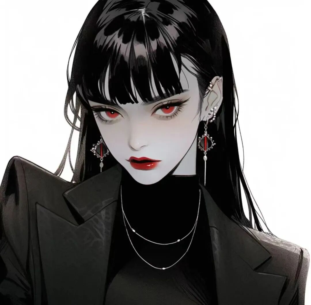 暗黑风动漫头像女