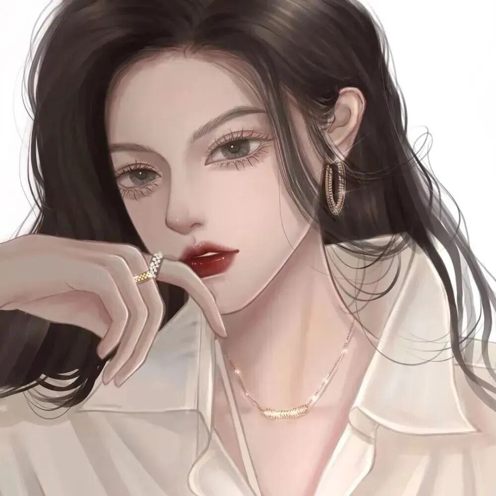 ins手绘动漫头像女拽姐头像