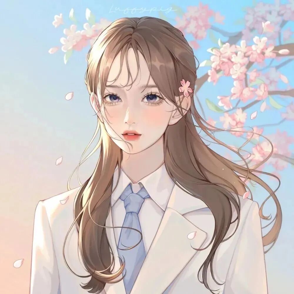 唯美手绘动漫头像女