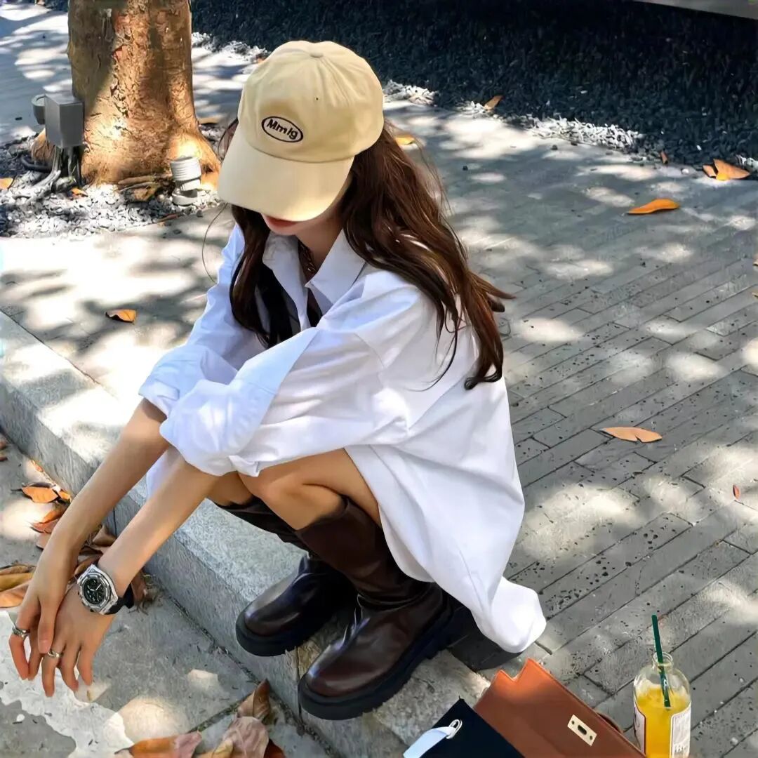 休闲帽不露脸女生头像