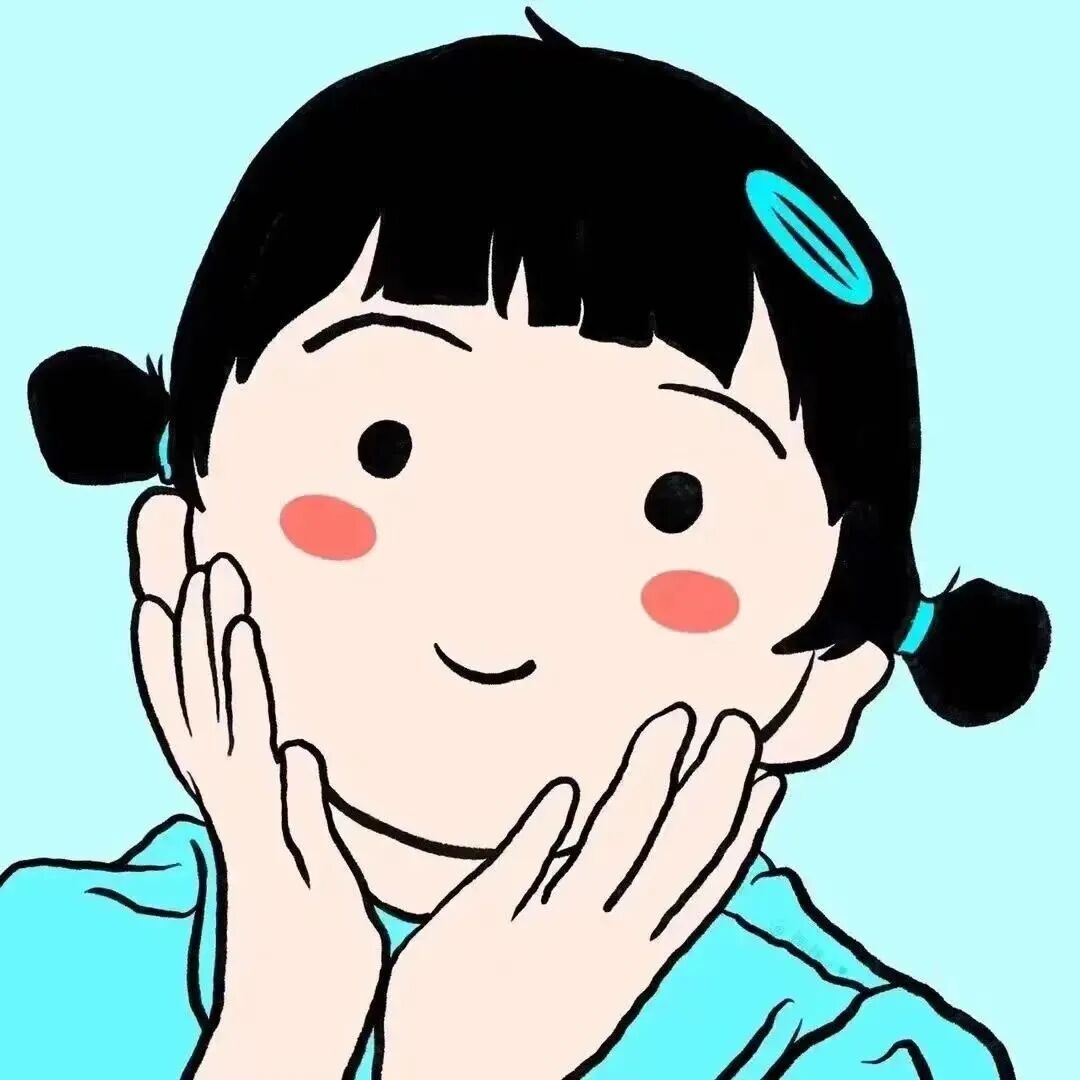 可爱手绘二人闺蜜头像动漫闺蜜头像