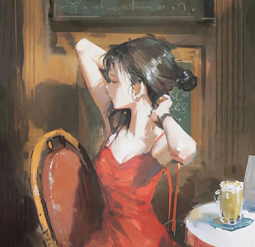 文静手绘动漫头像女