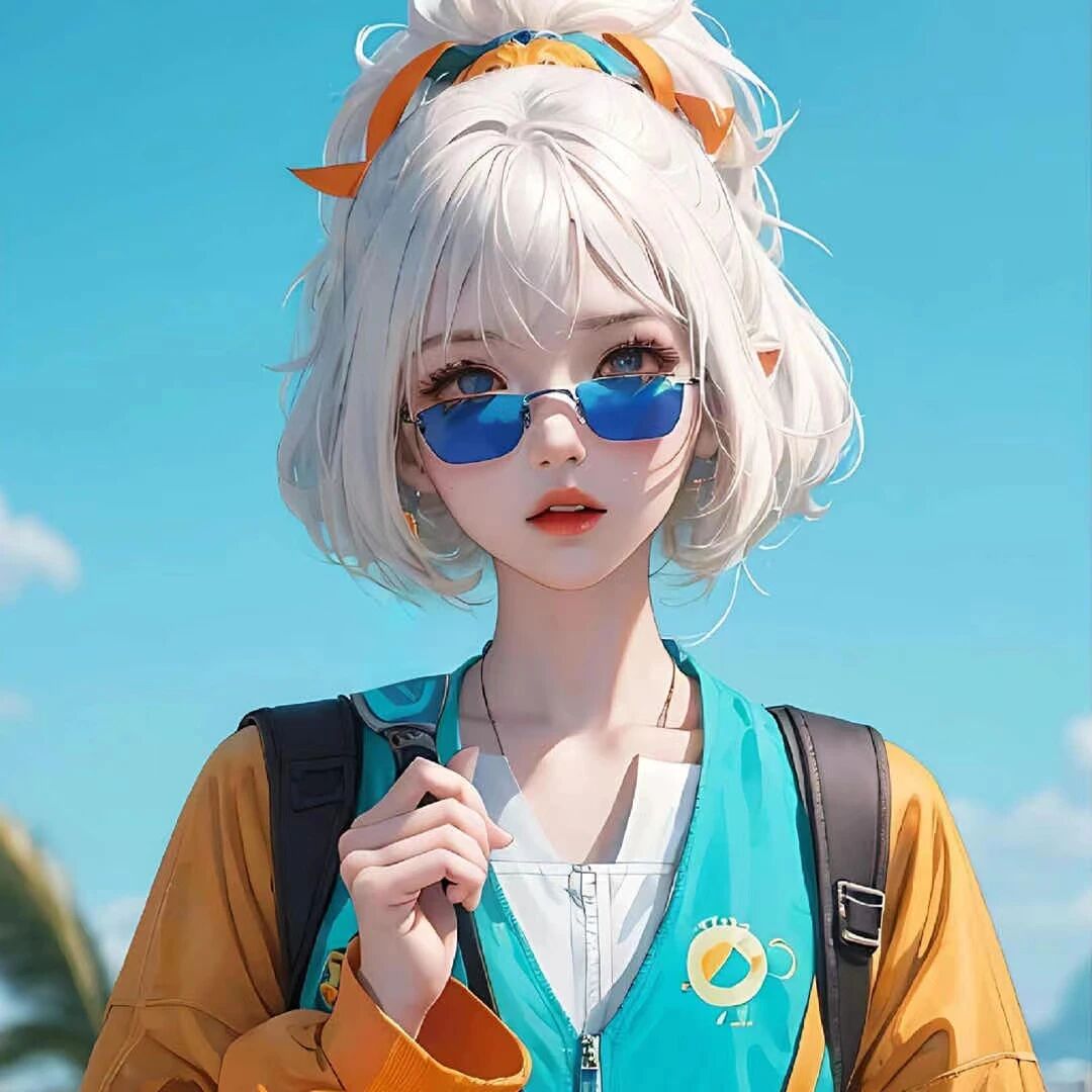 很飒墨镜三人闺蜜头像动漫闺蜜头像