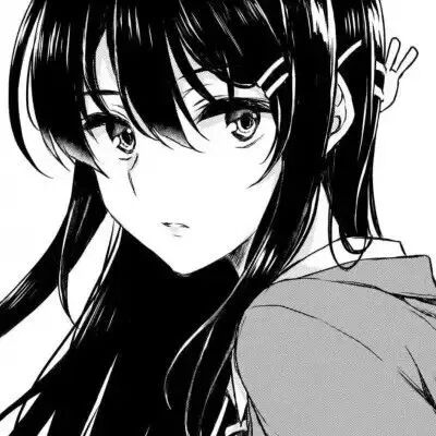 黑白动漫头像女