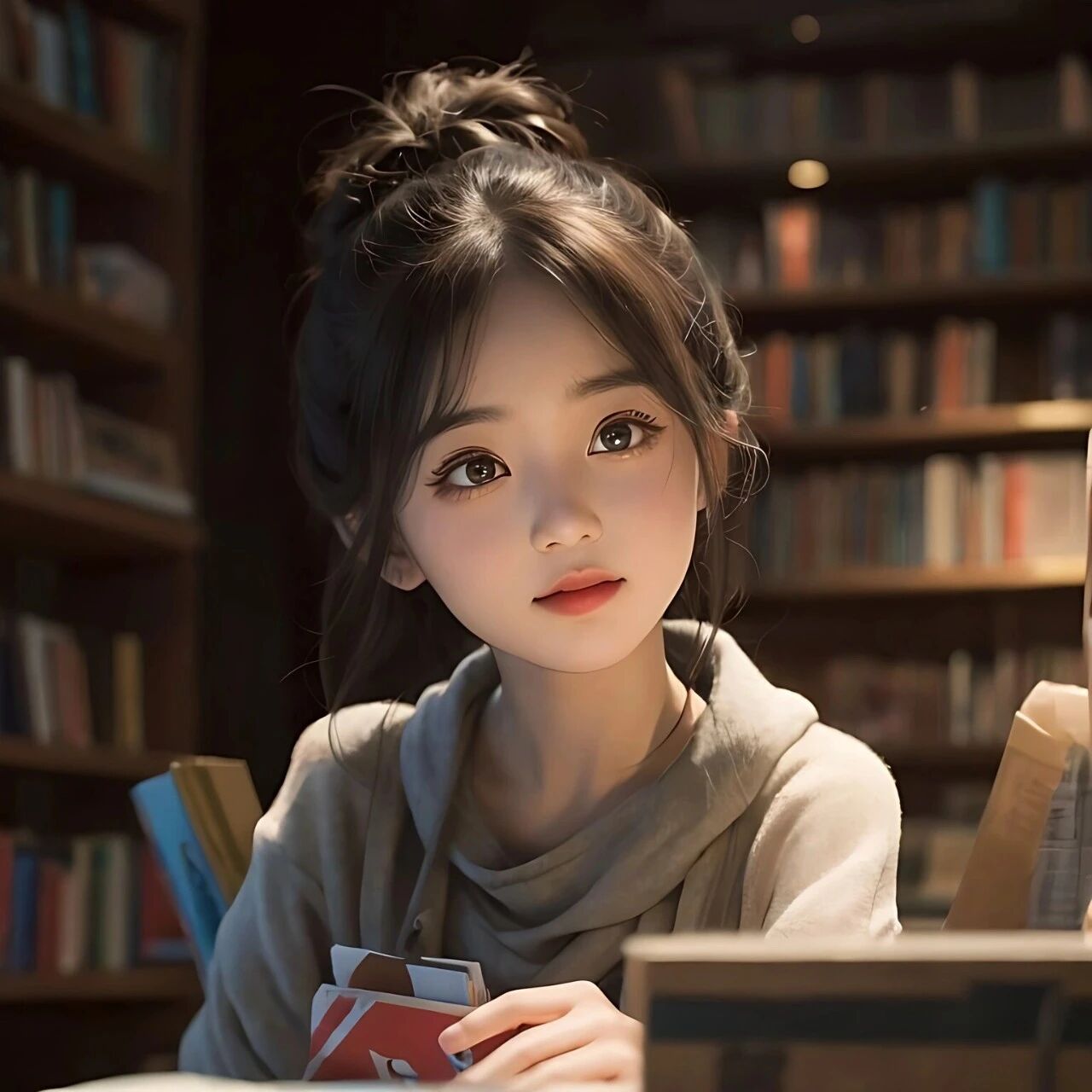 文静AI立体动漫头像女
