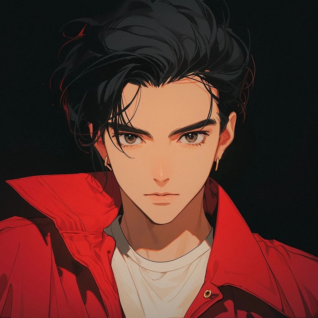 酷酷很飒动漫头像男