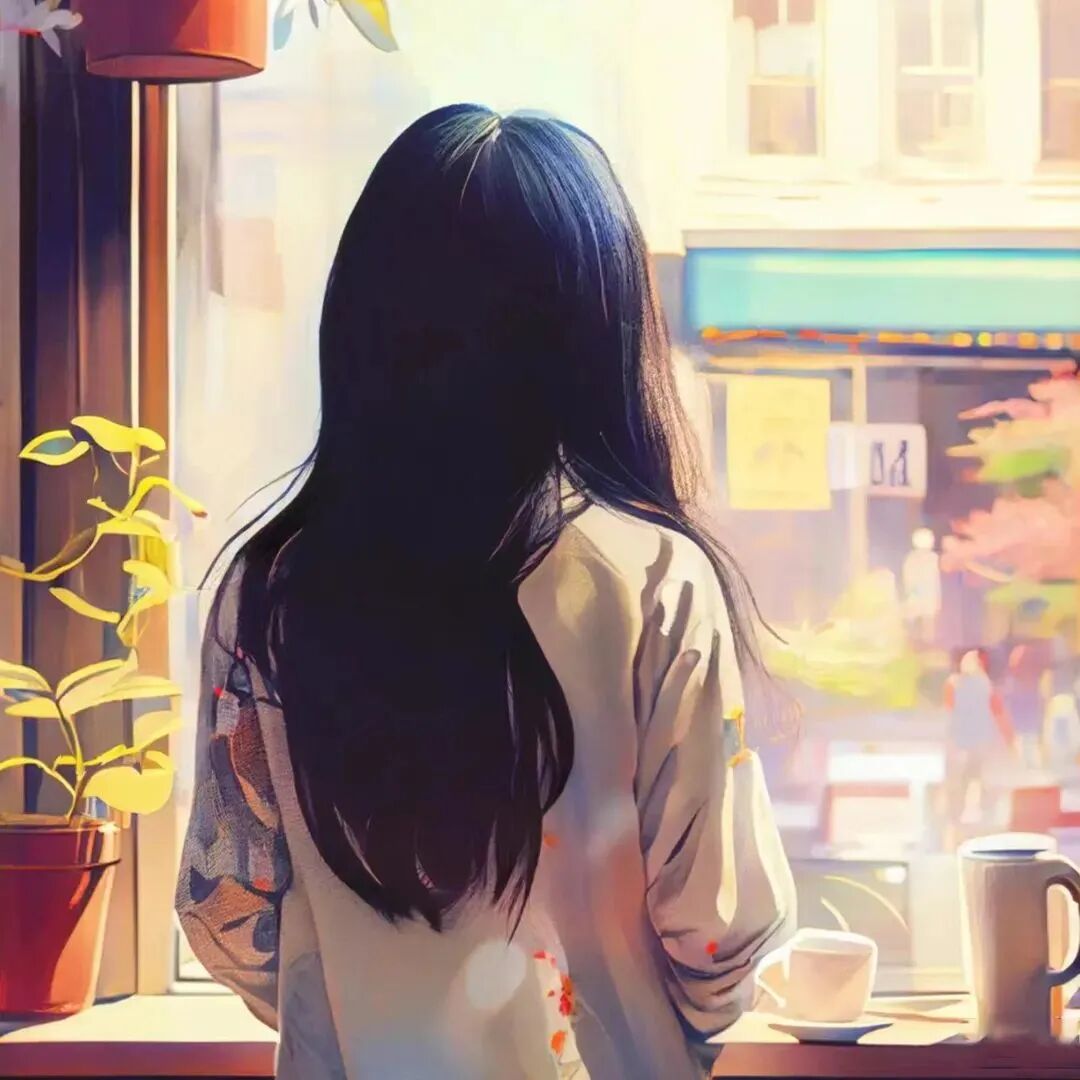 手绘四人闺蜜头像动漫闺蜜头像