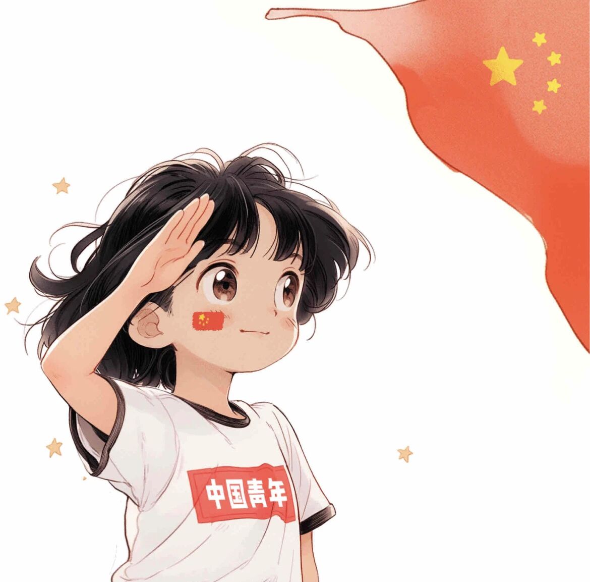 2023guoqing卡通国庆节头像