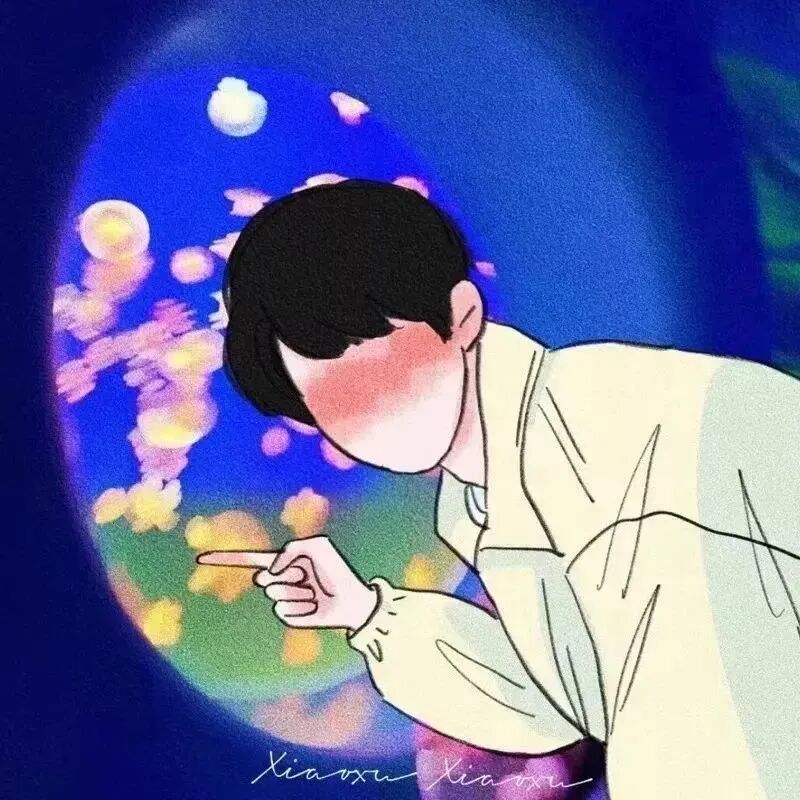 唯美手绘动漫情侣头像