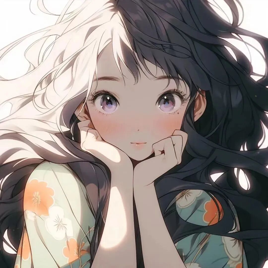 手绘四人闺蜜头像动漫闺蜜头像