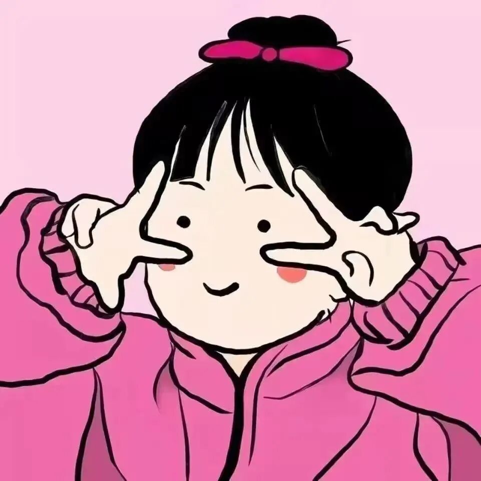 可爱手绘二人闺蜜头像动漫闺蜜头像