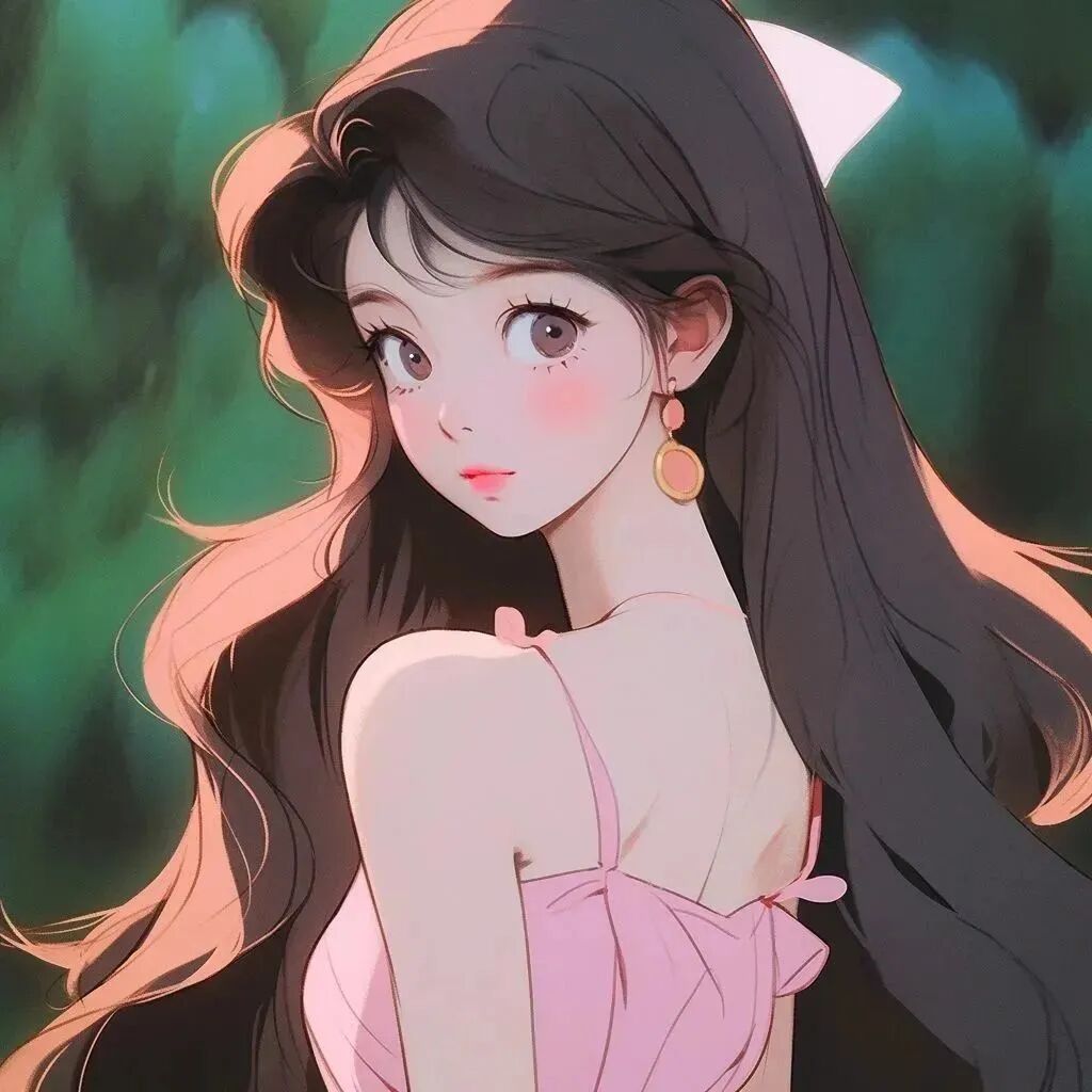 小清新立体动漫头像女