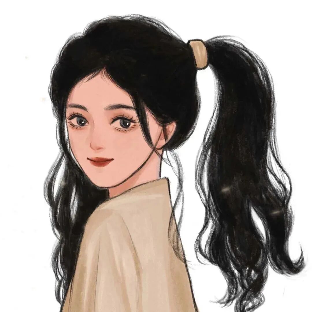 双马尾手绘动漫头像女