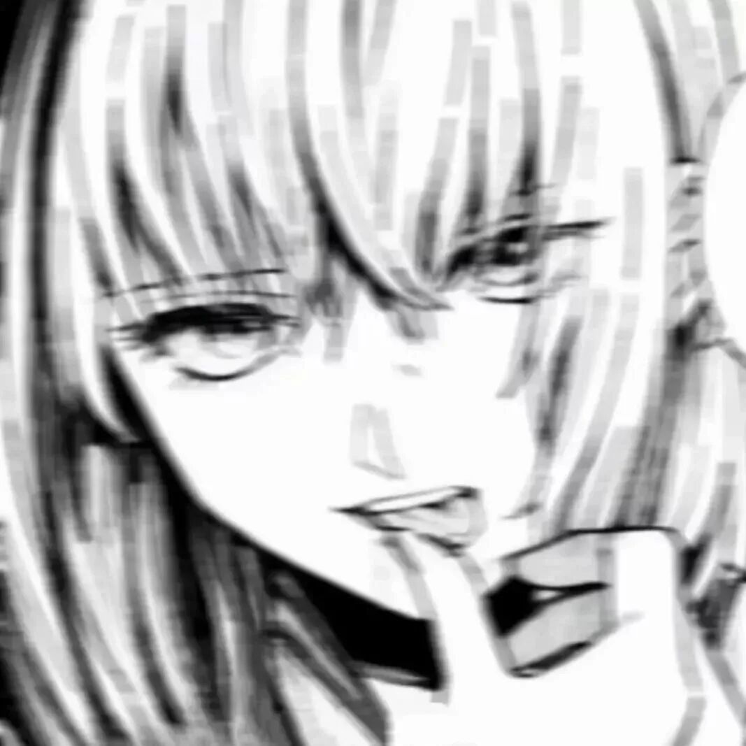 黑白动漫头像女