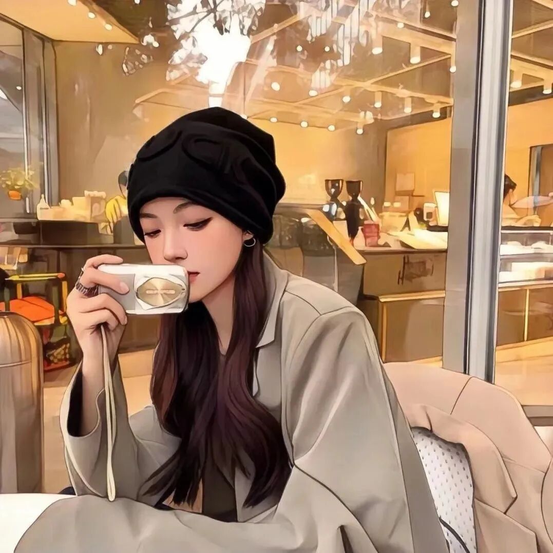 手绘女生头像