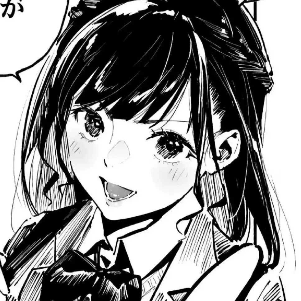 黑白动漫头像女