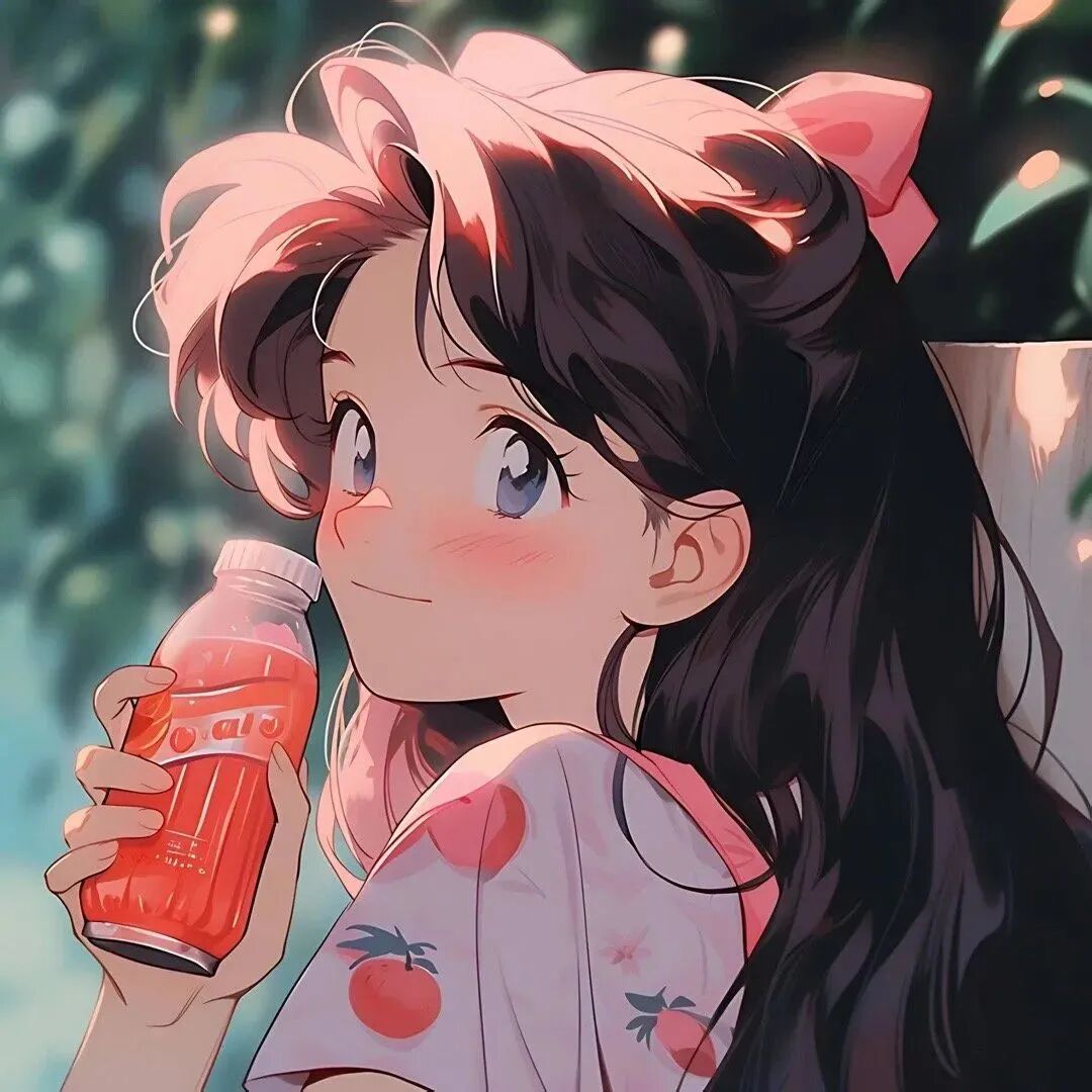 heyinwmgmtx喝饮料唯美二人闺蜜头像动漫闺蜜头像