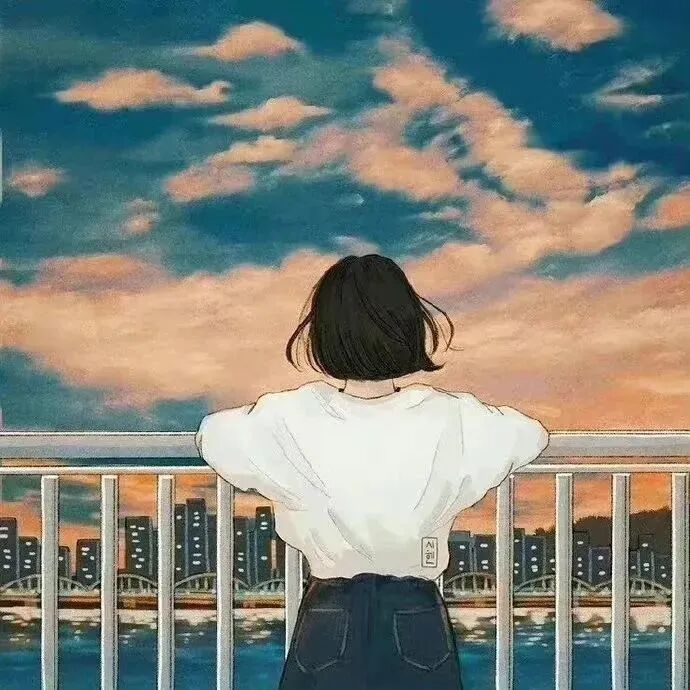 安静孤独感动漫头像女