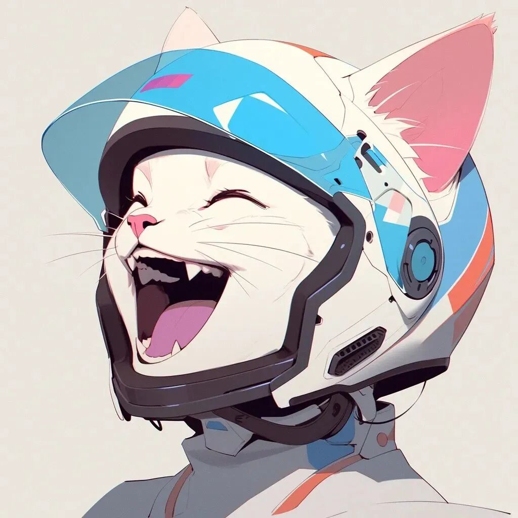 头盔猫咪四人闺蜜头像动漫闺蜜头像