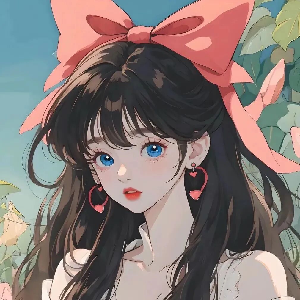 蝴蝶结动漫头像女