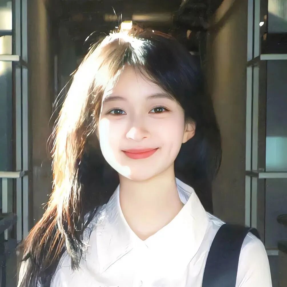 甜美爱笑小清新女生头像