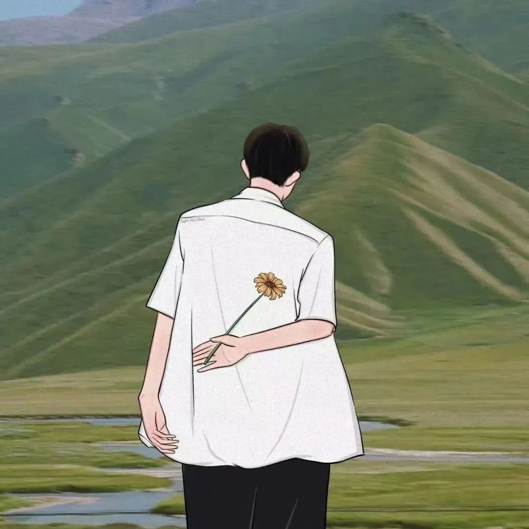 氛围感手绘动漫情侣头像