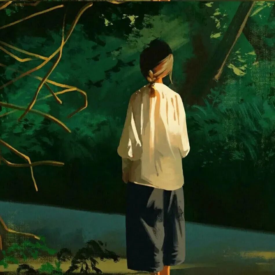 小清新插画动漫头像女