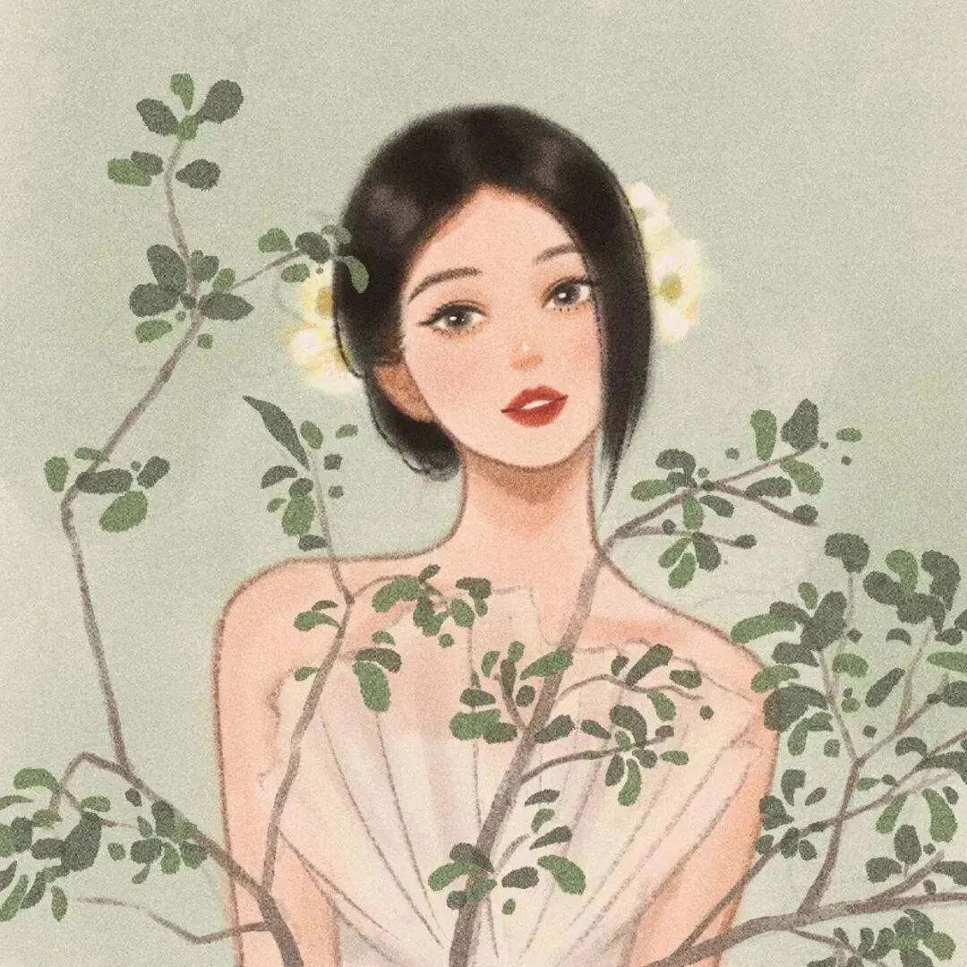 小清新手绘动漫头像女