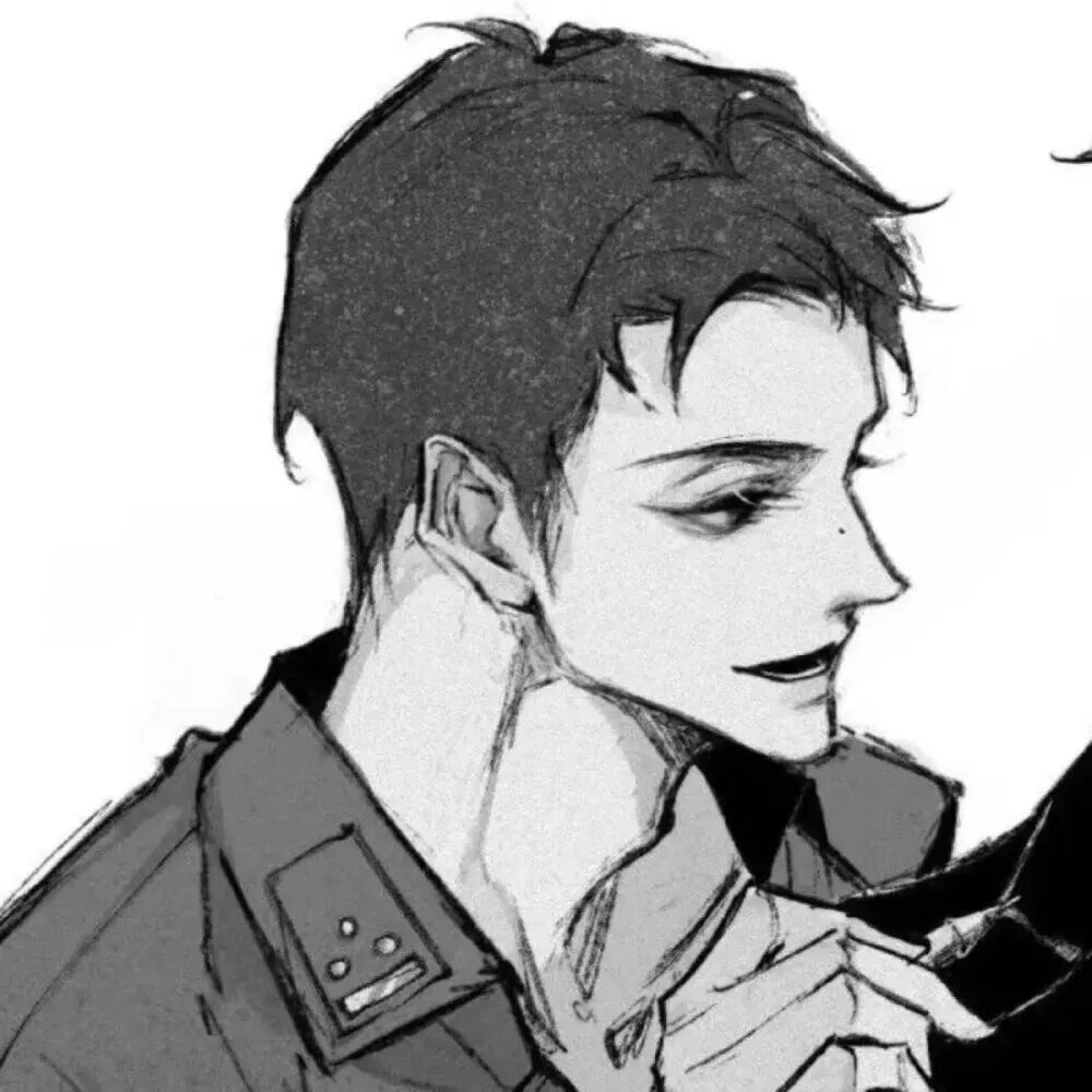 个性黑白动漫头像男