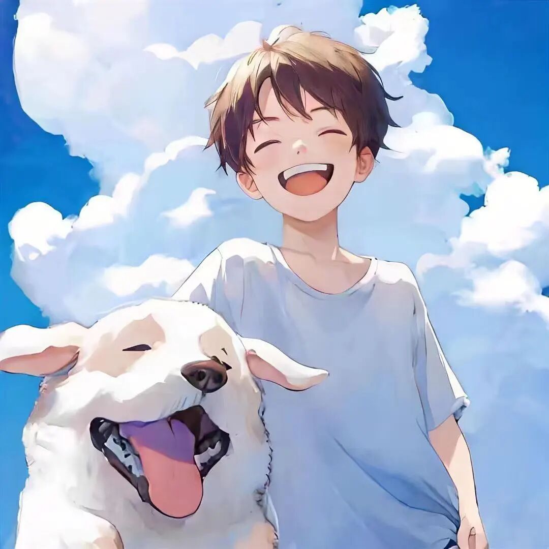 治愈狗狗动漫头像男