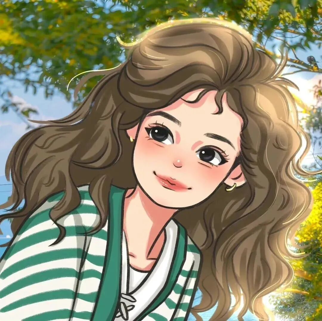 小清新手绘三人闺蜜头像动漫闺蜜头像