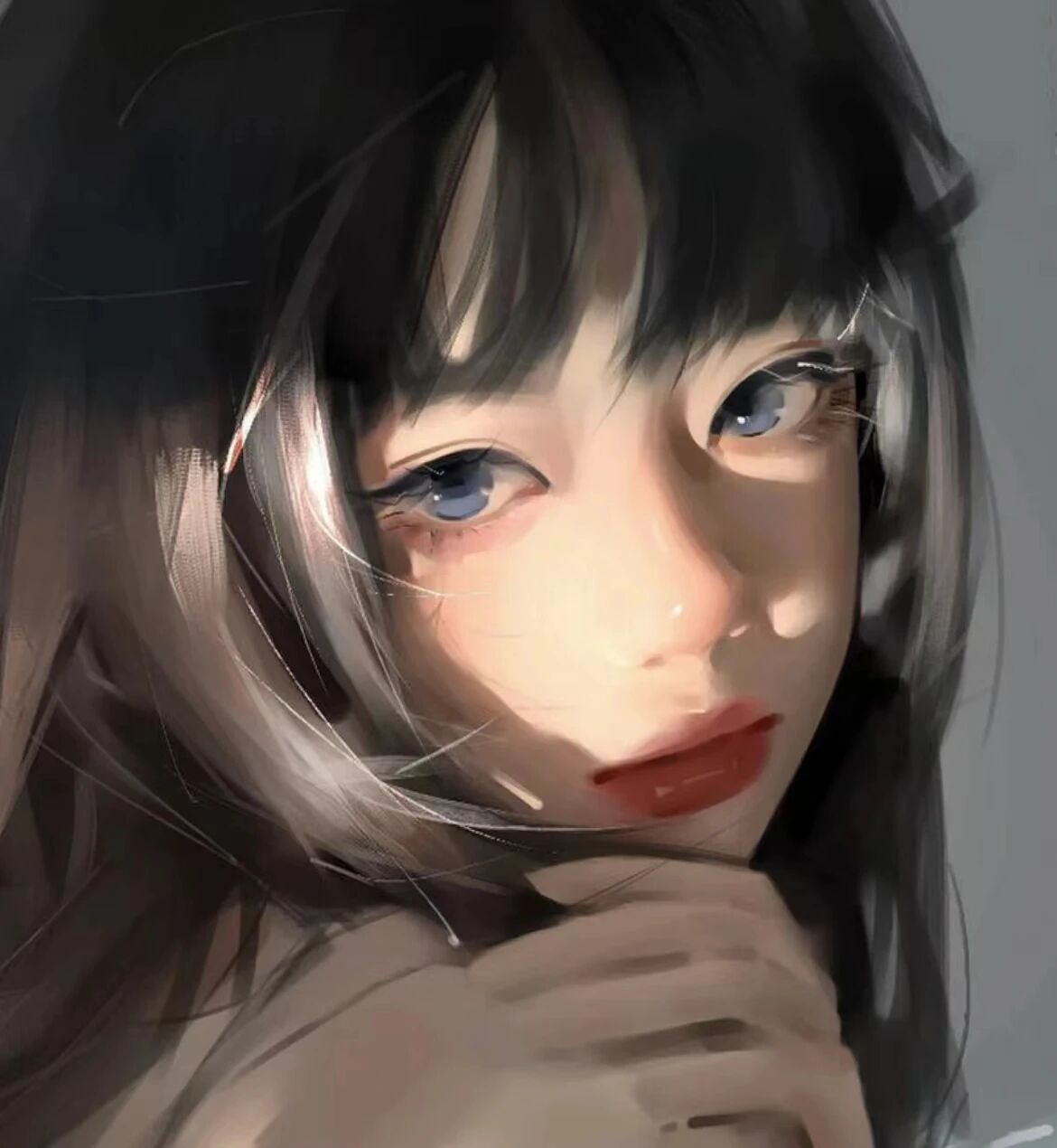 温柔手绘动漫头像女